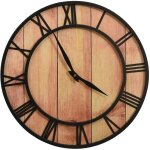 Horloge murale 39 cm marron et noir mdf et fer vidaxl Horloge murale 39 cm marron et noir mdf et fer vidaxl