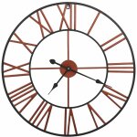 Horloge murale mtal 58 cm rouge vidaxl