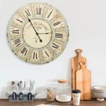 Horloge murale multicolore 60 cm mdf