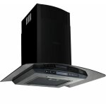 Vidaxl - hotte murale acier inoxydable 756 m / h 60 cm noir