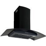 Vidaxl - hotte murale acier inoxydable 756 m / h 90 cm noir