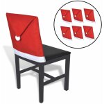 Vidaxl - housses de dossier de chaise 6 pcs bonnet de pre nol