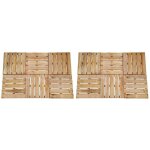 Vidaxl - inlife dalles de terrasse 12 pcs 50x50 cm bois marron Vidaxl - inlife dalles de terrasse 12 pcs 50x50 cm bois marron