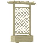 Vidaxl - jardinire pergola 162 x 56 x 204 cm bois
