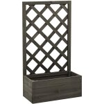 Vidaxl - jardini�re � treillis de jardin gris 50x25x90 cm bois de sapin