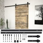 Vidaxl - kit de quincaillerie de porte coulissante skien 200 cm noir