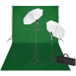 Vidaxl - kit de studio et toile de fond verte 600 x 300 cm et lumires