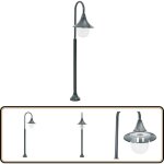 Vidaxl - lampadaire de jardin e27 120 cm aluminium vert fonc - lampadaire de jardin - clairage extrieur ...