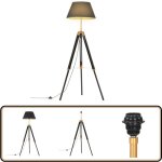 Vidaxl - lampadaire à trépied noir et doré bois de teck massif 141 cm - lampadaire retro - lampadaire ... Vidaxl - lampadaire à trépied noir et doré bois de teck massif 141 cm - lampadaire retro - lampadaire ...