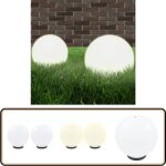 Lampe  led sous forme de boule 2 pcs sphrique 25 cm pmma - lampes exterieures - lumieres de jardin ...