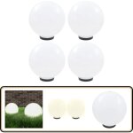 Lampes  led sous forme de boule 4 pcs sphrique 30 cm pmma - lampe extrieure - clairage extrieur ...
