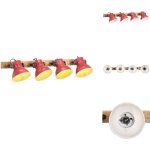 Lampe murale 25 w rouge délavé 90x25 cm e27 - lampe murale - applique murale - luminaire industriel - ... Lampe murale 25 w rouge délavé 90x25 cm e27 - lampe murale - applique murale - luminaire industriel - ...