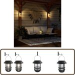 Lanternes murales solaires d'extrieur 2 pcs blanc - lanterns solaires extrieures - luminaires extrieurs ...