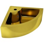Lavabo avec trop - plein 45x32x12, 5 cm cramique dor vidaxl