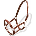 Licol licou en cuir rglable pour curie poney marron vidaxl