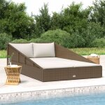 Vidaxl - lit de jardin marron 110x200 cm r�sine tress�e