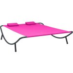 Vidaxl - lit de repos d'ext�rieur tissu rose