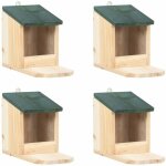 Maisons pour écureuils 4 pcs bois de sapin Maisons pour écureuils 4 pcs bois de sapin