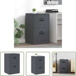 Vidaxl meuble de rangement - cabinet de dossier avec tiroir anthracite 45, 5 x 42 x 74, 5 cm