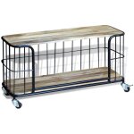 Vidaxl - meuble tv 100 x 40 x 45 cm bois de manguier massif