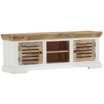 Vidaxl - meuble tv 110x30x40 cm bois massif de manguier