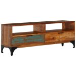 Vidaxl - meuble tv 118x35x45 cm bois de rcupration massif