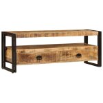 Vidaxl - meuble tv 120x35x45 cm bois solide de manguier