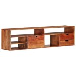 Vidaxl - meuble tv 140x30x35 cm bois d'acacia massif