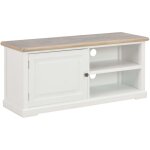 Vidaxl - meuble tv blanc 90x30x40 cm bois