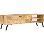 Vidaxl - meuble tv bois de manguier massif 140x30x40 cm