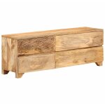Vidaxl - meuble tv bois de manguier solide 110x30x40 cm