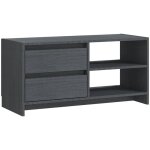 Vidaxl - meuble tv gris 80x31x39 cm bois de pin massif