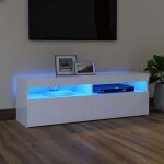 Vidaxl - meuble tv avec lumi�res led blanc 120x35x40 cm