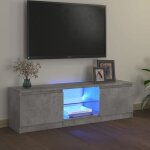 Vidaxl - meuble tv avec lumires led gris bton 120x30x36 cm