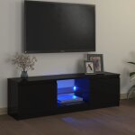 Vidaxl - meuble tv avec lumires led noir 120x30x35, 5 cm
