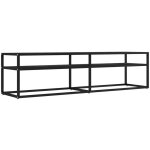Vidaxl - meuble tv marbre noir 160x40x40, 5 cm verre tremp
