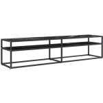 Meuble tv marbre noir 180x40x40, 5 cm verre tremp vidaxl
