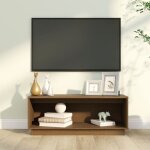 Vidaxl - meuble tv marron miel 90x35x35 cm bois de pin massif