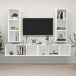 Vidaxl - meubles tv muraux 4 pcs blanc bois d'ing�nierie