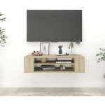 Vidaxl - meuble tv suspendu ch�ne sonoma 100x30x26, 5 cm bois ing�nierie