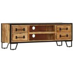Vidaxl - meuble tv avec tiroirs 120x30x40 cm bois massif de manguier