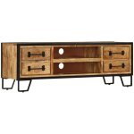 Vidaxl - meuble tv avec tiroirs 120x30x40 cm bois massif de manguier