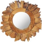 Miroir mural 40 cm teck rond vidaxl
