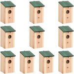 Vidaxl - nichoirs 10 pcs bois de sapin massif 12x12x22 cm
