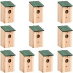 Vidaxl - nichoirs 10 pcs bois de sapin massif 12x12x22 cm
