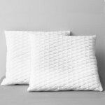 2x oreillers 70x60x14 cm mousse � m�moire de forme