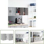 Vidaxl outils garage - armoires murales de garage 2 pcs sonoma gris bois d'ing�nierie