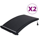 Panneaux de chauffage solaire de piscine courbs 2 pcs 110x65cm