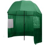 Vidaxl ? parapluie de p�che vert 300x240 cm ? panneaux 100 % imperm�ables ? poteaux en acier rev�tu de ...