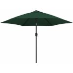 Vidaxl - parasol de jardin en porte - � - faux avec led 3 m vert